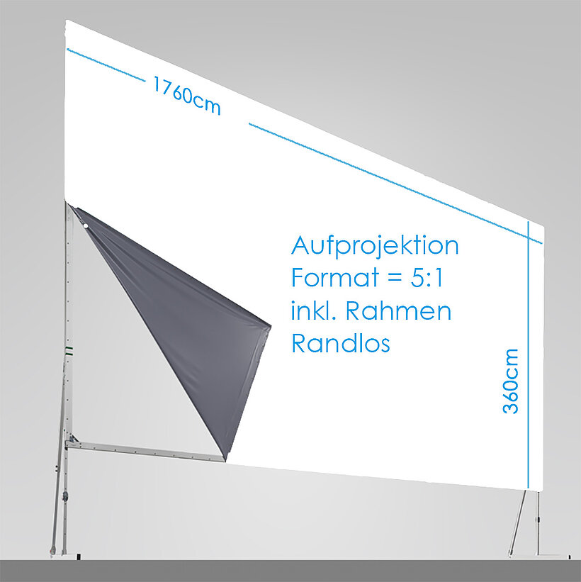 Screen Panorama Frontprojection Stumpfl FullWhite, 1760 x 360 cm (Outside) 0